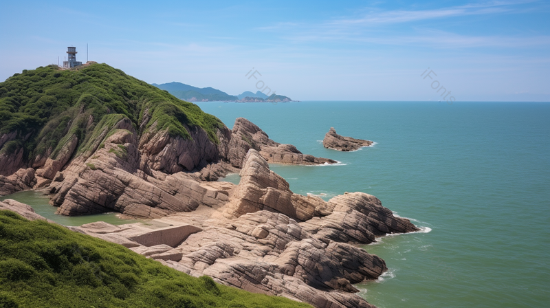 旅游胜地大海边上的小岛自然风光实拍,高清,摄影图,摄影图片,图片大全,摄影图免费下载